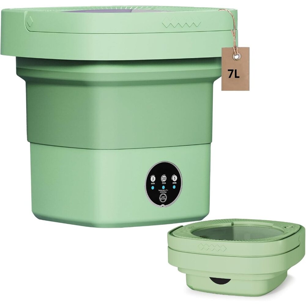 Portable Washing Machine 7L Mini Laundry Wash Small Loads Dorm Travel Camping